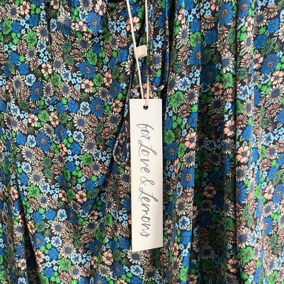 NWT For Love and Lemons Alisa Mini Dress - Green, Small - Picture 2 of 4